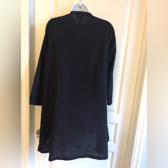 DKR long black linen blend tunic - Picture 2 of 4